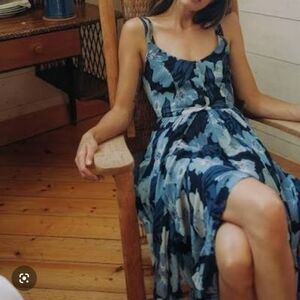 Christy Dawn Navy and Light Blue Floral Maxi Dress